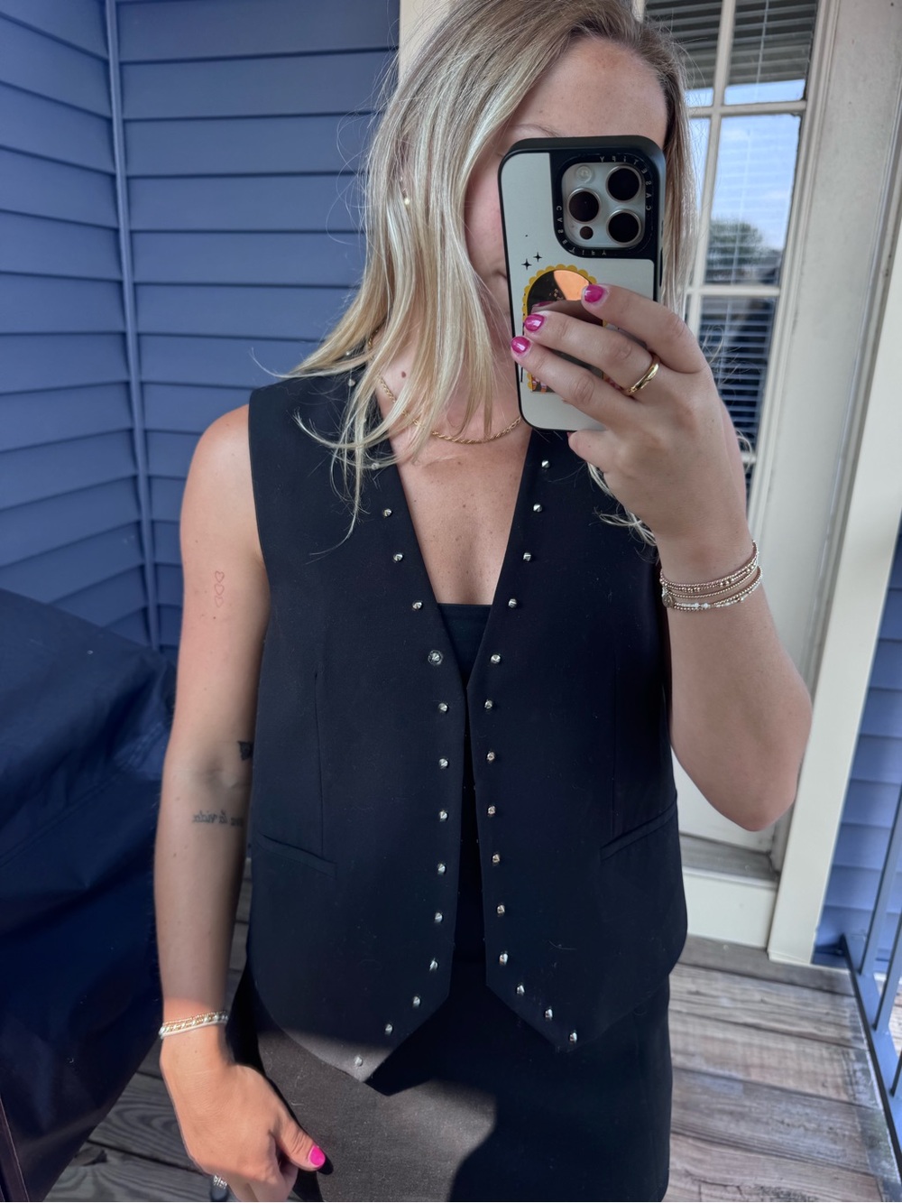 ZARA Black Studded Vest
